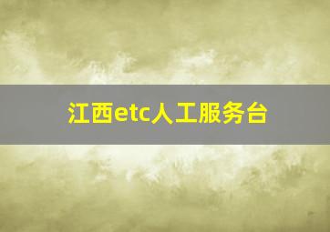 江西etc人工服务台