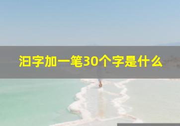 汩字加一笔30个字是什么