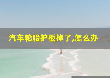 汽车轮胎护板掉了,怎么办