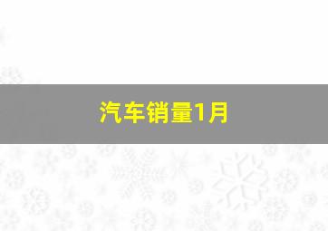 汽车销量1月