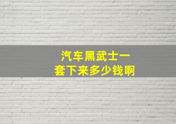 汽车黑武士一套下来多少钱啊