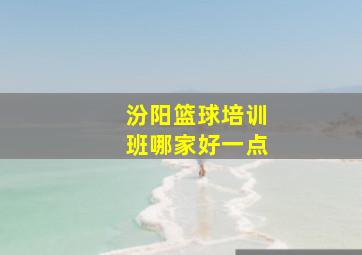 汾阳篮球培训班哪家好一点