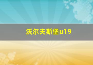 沃尔夫斯堡u19