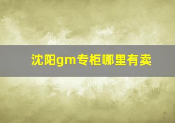 沈阳gm专柜哪里有卖