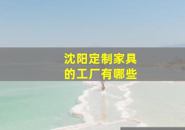 沈阳定制家具的工厂有哪些