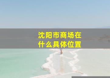 沈阳市商场在什么具体位置