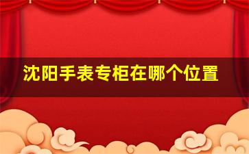 沈阳手表专柜在哪个位置