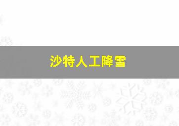 沙特人工降雪