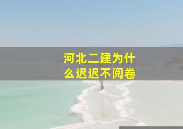 河北二建为什么迟迟不阅卷