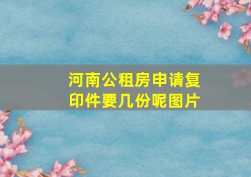 河南公租房申请复印件要几份呢图片