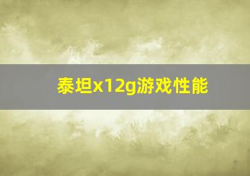 泰坦x12g游戏性能