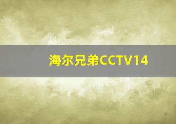 海尔兄弟CCTV14