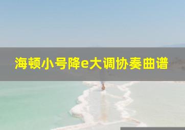 海顿小号降e大调协奏曲谱