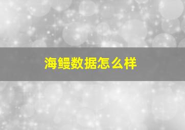 海鳗数据怎么样