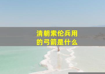 清朝索伦兵用的弓箭是什么