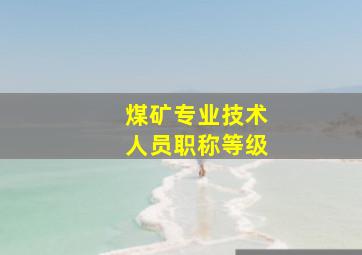 煤矿专业技术人员职称等级