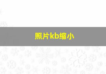 照片kb缩小