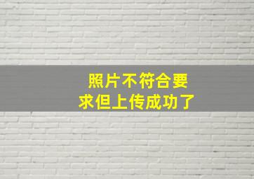 照片不符合要求但上传成功了