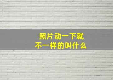 照片动一下就不一样的叫什么