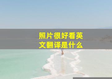 照片很好看英文翻译是什么