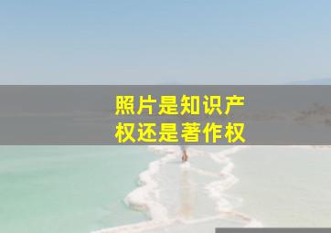 照片是知识产权还是著作权