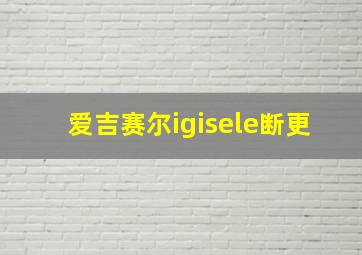 爱吉赛尔igisele断更