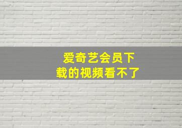 爱奇艺会员下载的视频看不了