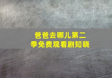 爸爸去哪儿第二季免费观看剧知晓