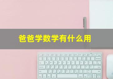 爸爸学数学有什么用