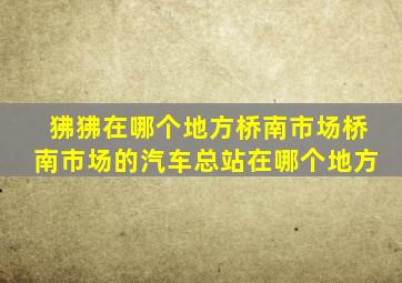 狒狒在哪个地方桥南市场桥南市场的汽车总站在哪个地方