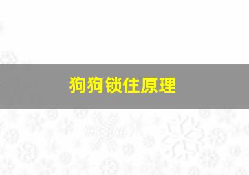 狗狗锁住原理