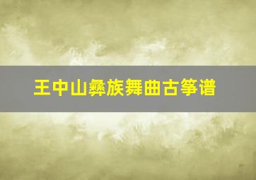 王中山彝族舞曲古筝谱