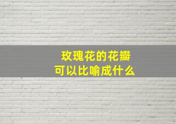 玫瑰花的花瓣可以比喻成什么