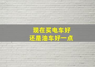 现在买电车好还是油车好一点