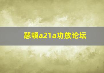 瑟顿a21a功放论坛