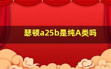 瑟顿a25b是纯A类吗