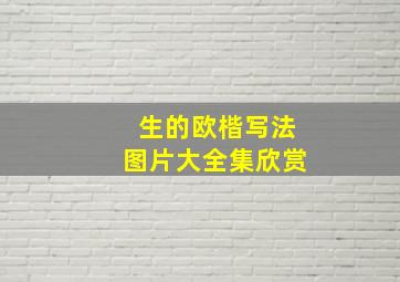 生的欧楷写法图片大全集欣赏