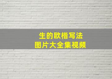 生的欧楷写法图片大全集视频