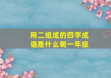 用二组成的四字成语是什么呢一年级