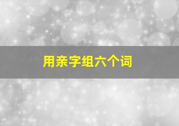 用亲字组六个词