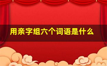 用亲字组六个词语是什么