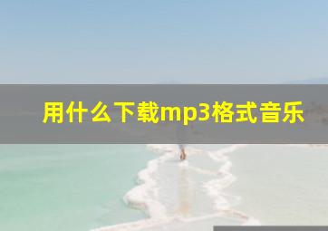 用什么下载mp3格式音乐