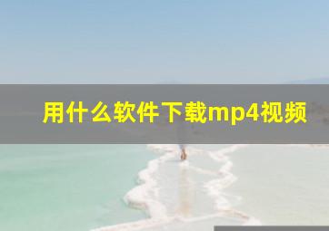 用什么软件下载mp4视频