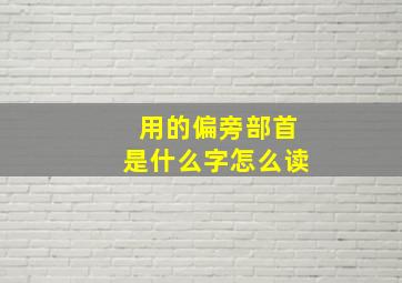 用的偏旁部首是什么字怎么读