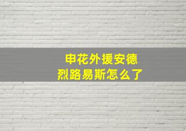 申花外援安德烈路易斯怎么了