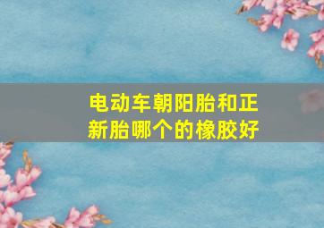 电动车朝阳胎和正新胎哪个的橡胶好