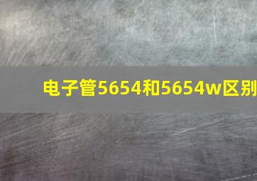 电子管5654和5654w区别