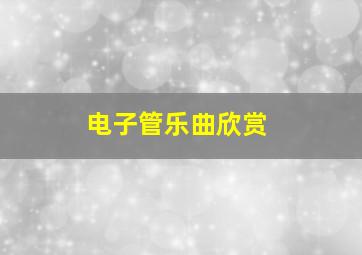 电子管乐曲欣赏