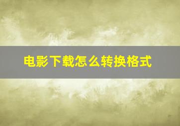 电影下载怎么转换格式