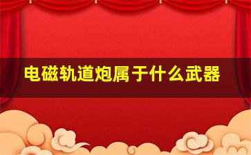 电磁轨道炮属于什么武器